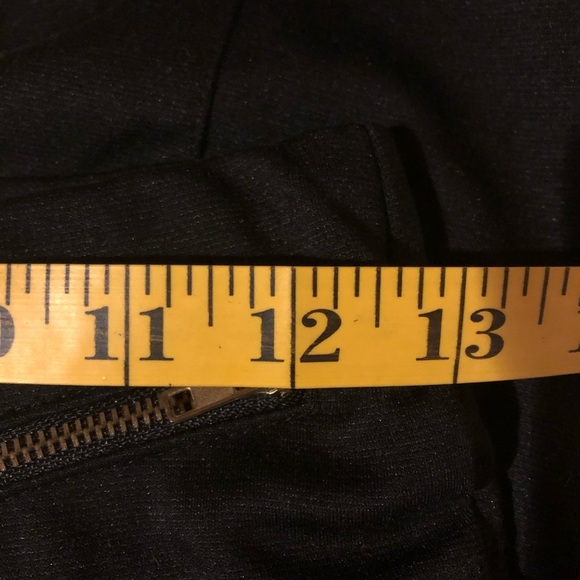 Ambiance black leggings pants with gold faux zippers size Small - Picture 7 of 8